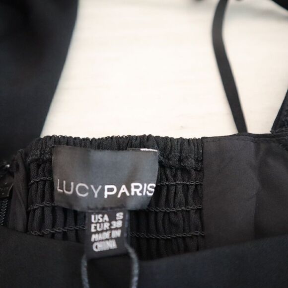 Lucy Paris BL-DR8040 Women's Sz Small Black Venice Cut-Out Short Mini Dress $88 - Picture 7 of 12